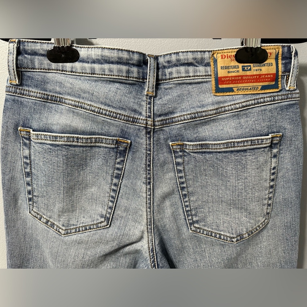 DIESEL Babhila Mid Rise Skinny Jeans 2015 5 Pocket Light Medium Blue Women’s 25 - Picture 4 of 13